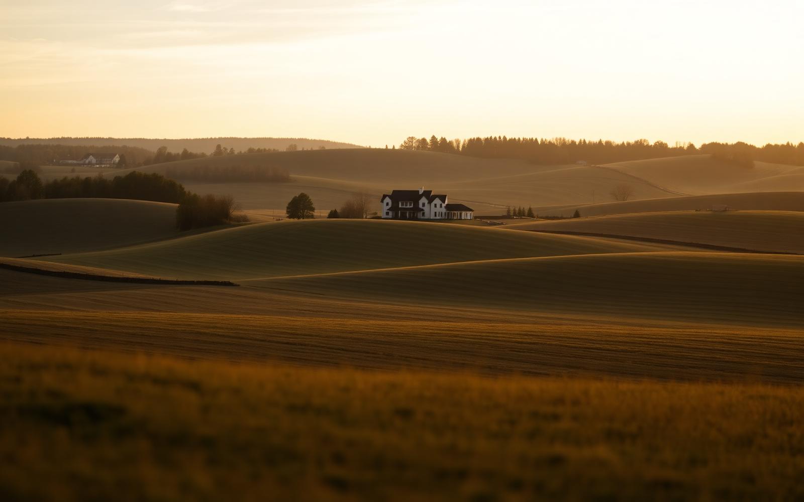 Lancaster County countryside at golden hour